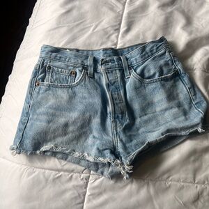 Levi's Blue Jean Shorts Vintage Distressed Style
